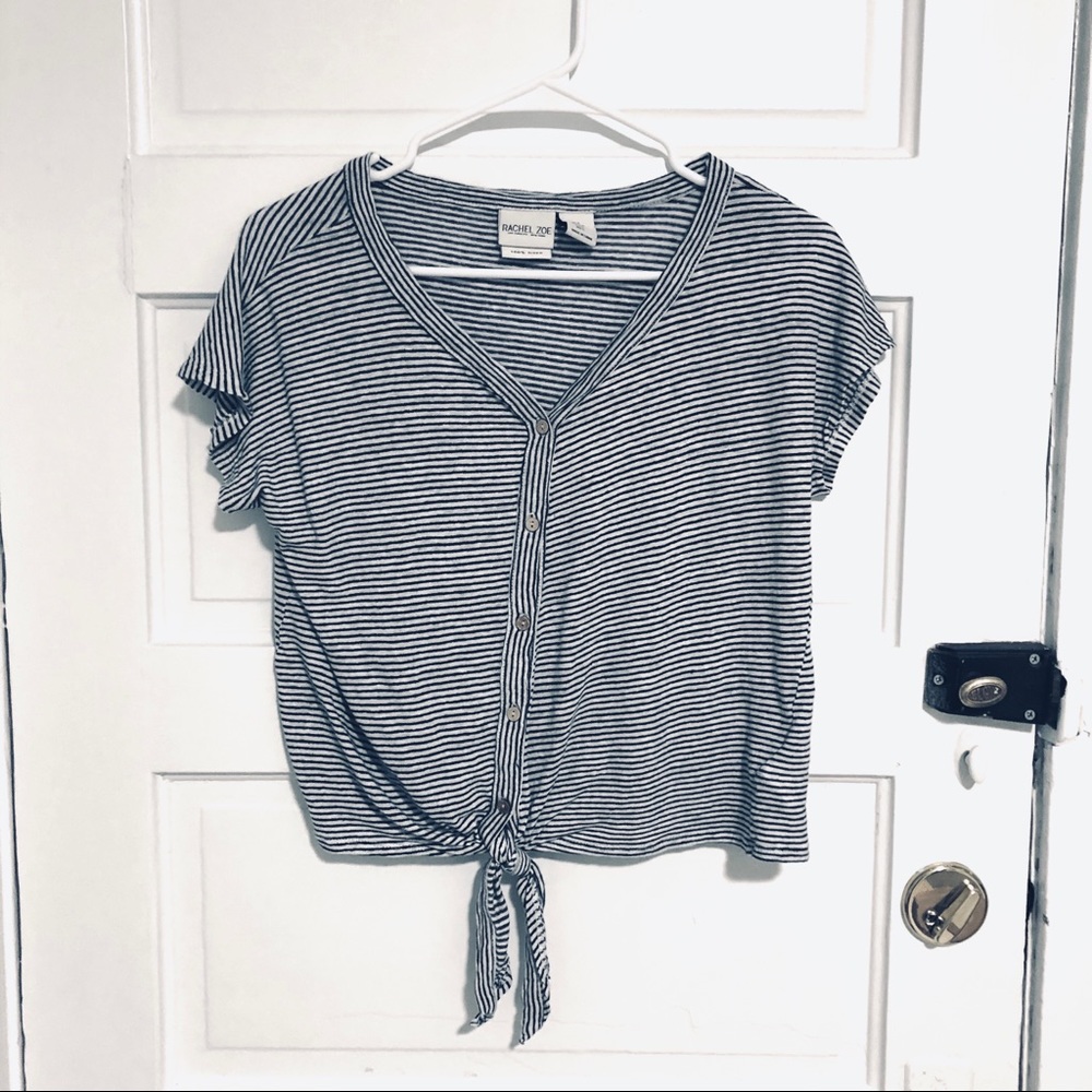 Linen crop top button up